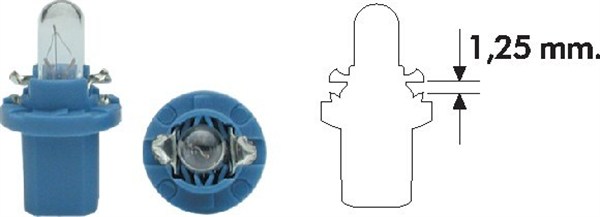 Lyspære, instrumentbelysning - 002051300000 MAGNETI MARELLI - 009600770000, 12603, 2721MFX